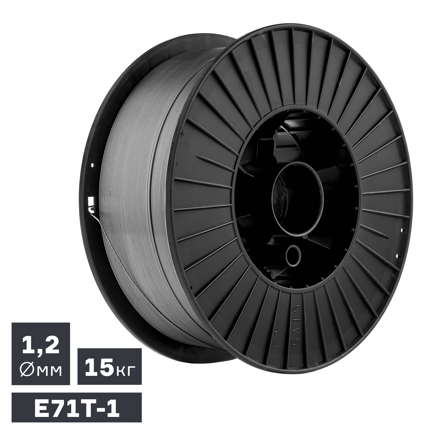 Проволока сварочная MIG, порошковая газозащитная (E71T-1), Ø 1,2 мм, 15 кг